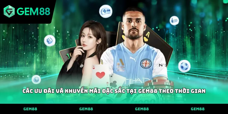 Các ưu đãi và khuyến mãi đặc sắc tại GEM88 theo thời gian
